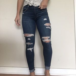 American eagle high-waisted distressed jeans